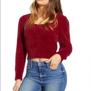 ASTR the Label Fuzzy Crop Sweater